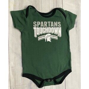 Michigan State University Spartans Football Baby Onesie Bodysuit, Size 18 months